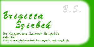 brigitta szirbek business card